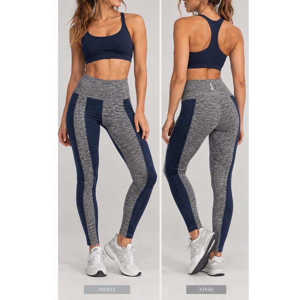 FP Movement Free People Colorblock Leggings Space Dye Grey Navy Blue XS